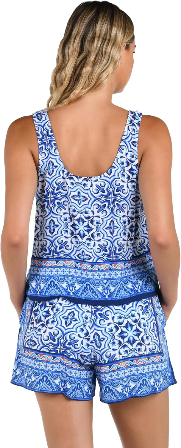 La Blanca Women's Standard Fly-Away Tank Swimsuit Cover Up