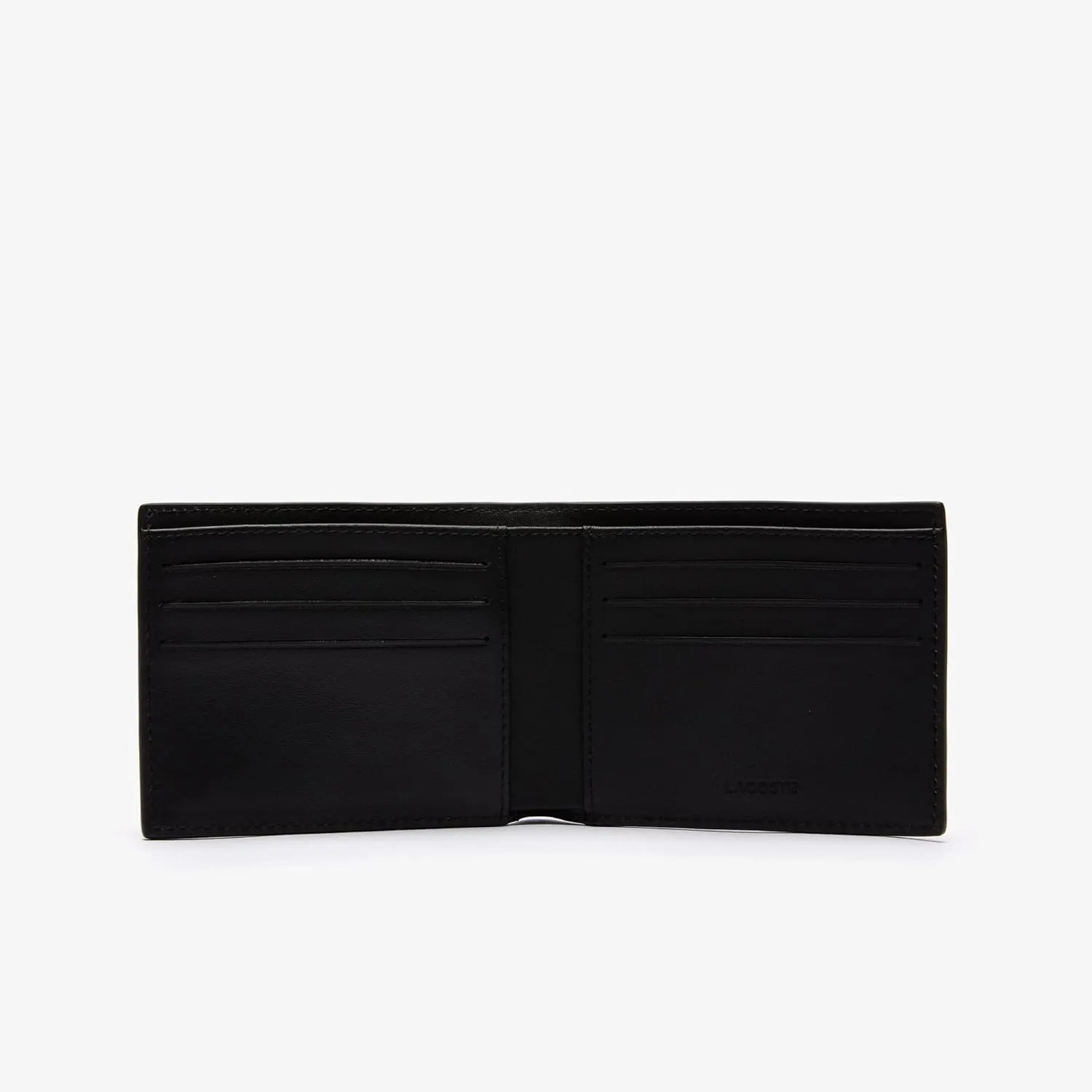 Lacoste Men's Fitzgerald Small Billfold Wallet, Black, One Size