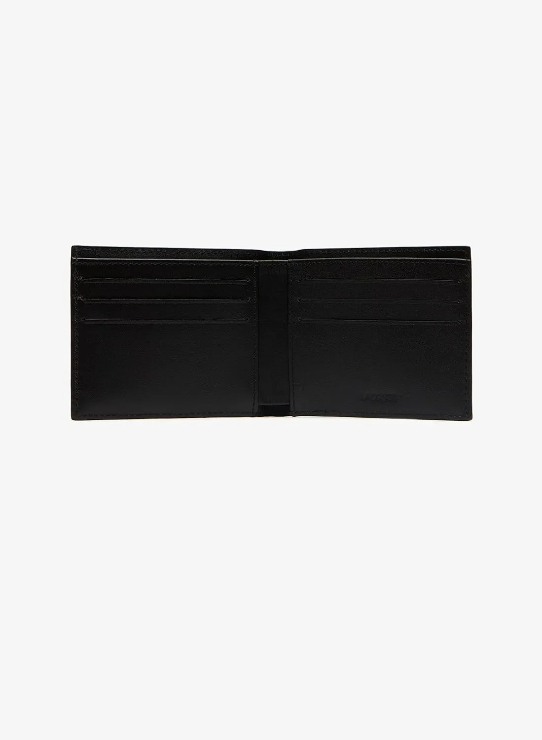 Lacoste Men's Fitzgerald Small Billfold Wallet, Black, One Size