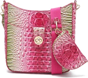 Ladies Tote Leather Bags for Women Crocodile Pattern HandBag Large Capacity Shoulder Purse