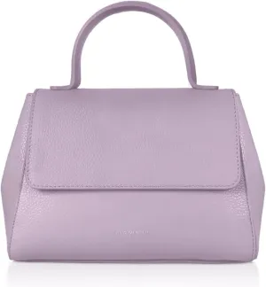 Ladyfinger Top Handle Handbag with Crossbody Strap, 9.4 x 7.1 x 4.7 inches, Genuine Embossed Leather