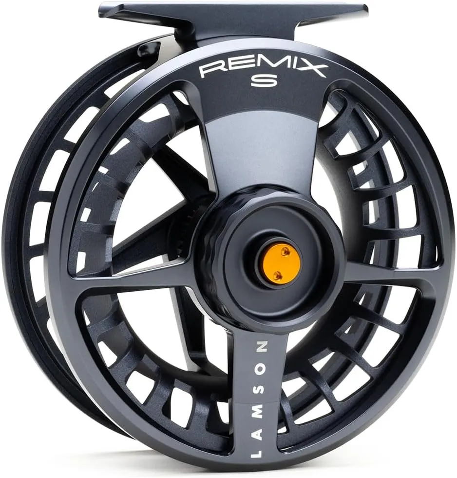 Lamson Remix Fly Reel 3-Pack (1 Reel & 2 spools with Carrying case) CNC machined Frame, Sealed Drag, 3/4/5/6/7/8/9/10 Weights