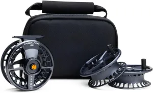Lamson Remix Fly Reel 3-Pack (1 Reel & 2 spools with Carrying case) CNC machined Frame, Sealed Drag, 3/4/5/6/7/8/9/10 Weights