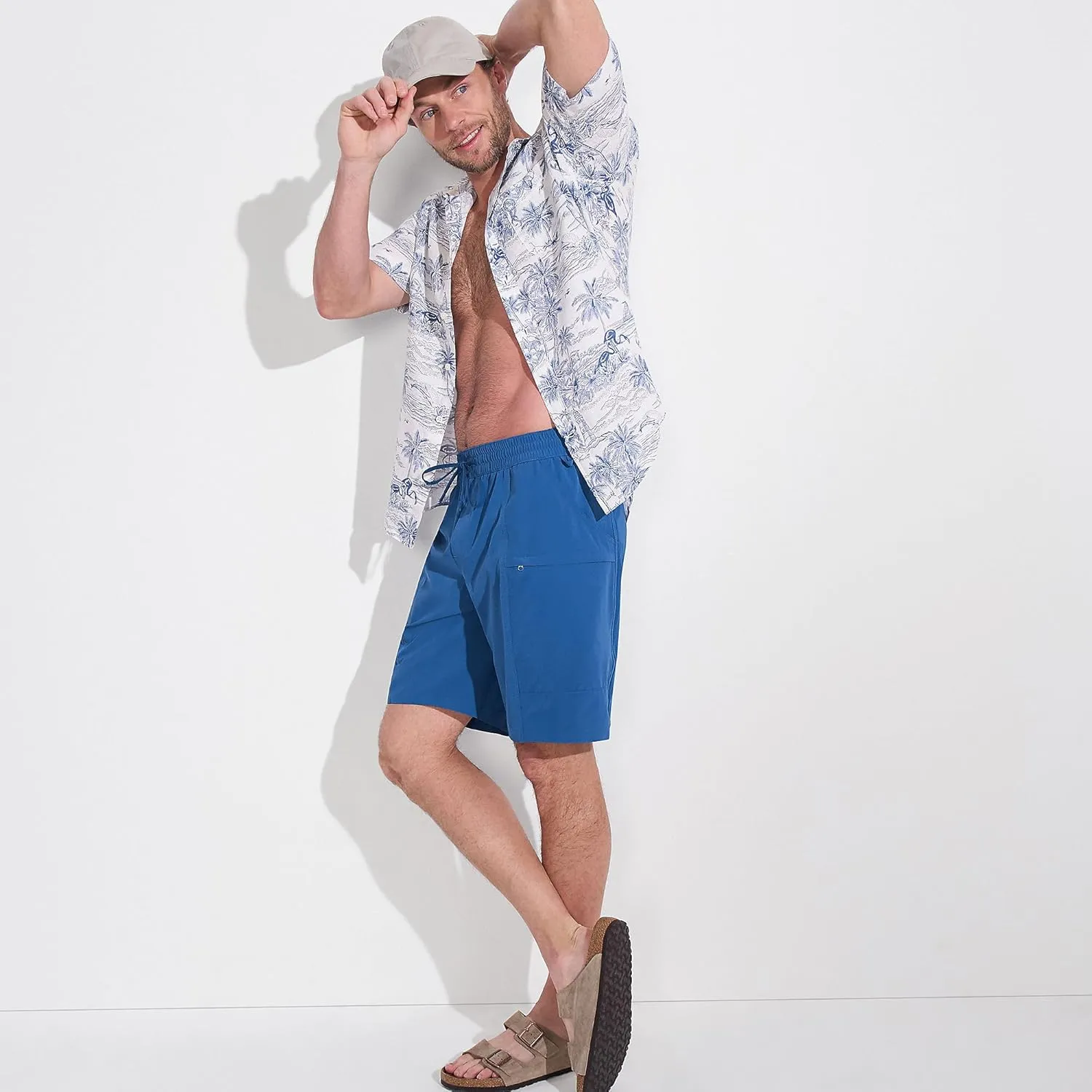 Lands' End Men's 9 Inch Packable Cargo Swim Shorts