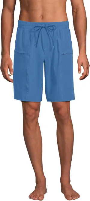 Lands' End Men's 9 Inch Packable Cargo Swim Shorts