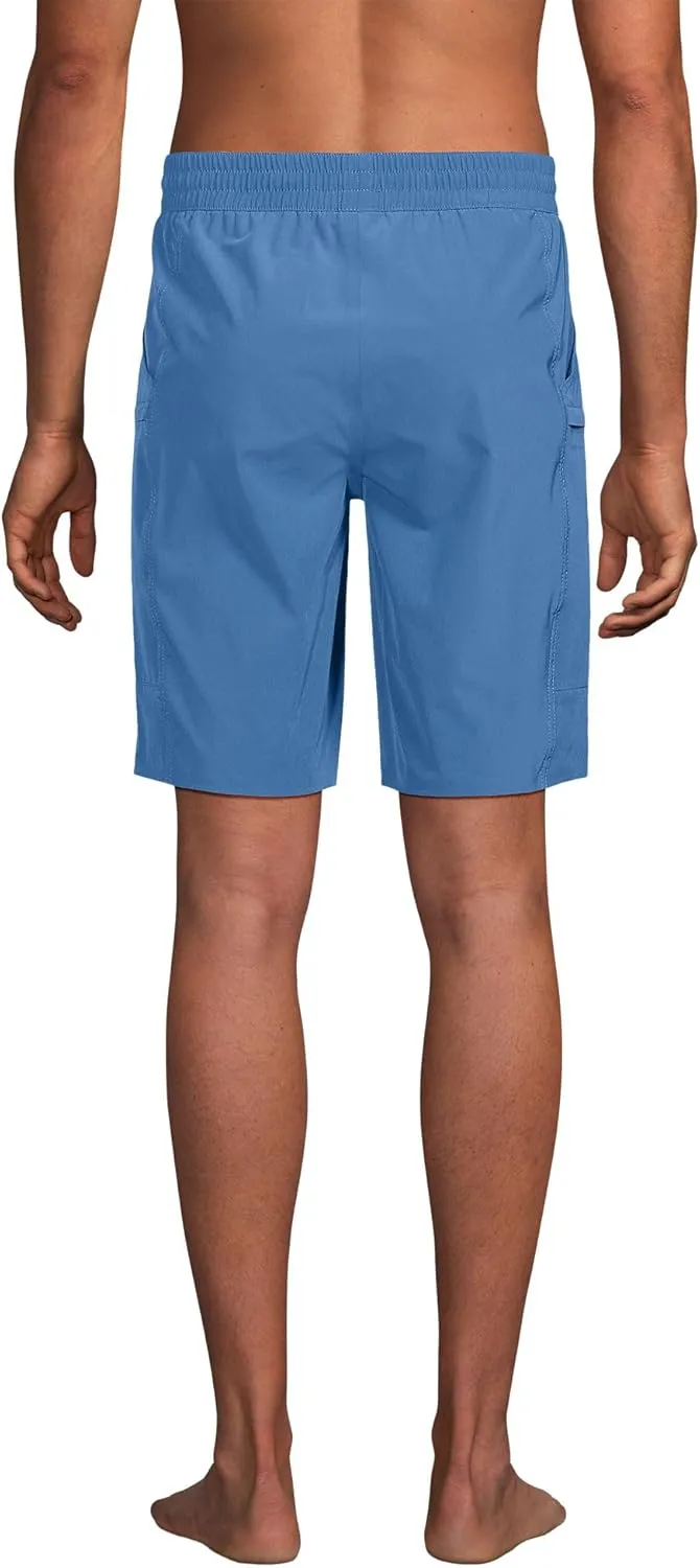 Lands' End Men's 9 Inch Packable Cargo Swim Shorts