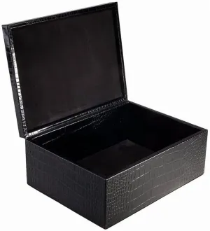 Large Box Croco-Leather Black by Graphic Image -