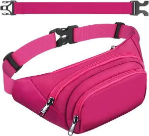 Large Fanny Pack for Women Men - Syican Waist bag with 3-Zipper Pockets, Gifts for Enjoy Sports Traveling Workout Casual Hands-Free crossbody bags Fits MAX 7.9'' iPad & 6.6'' Phone