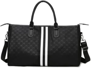 Large Size Travel Bag Design Luxury Duffle Tote Bags For Women And Men 2025 new In PVC Printing Letter Modification Handbags(Black)