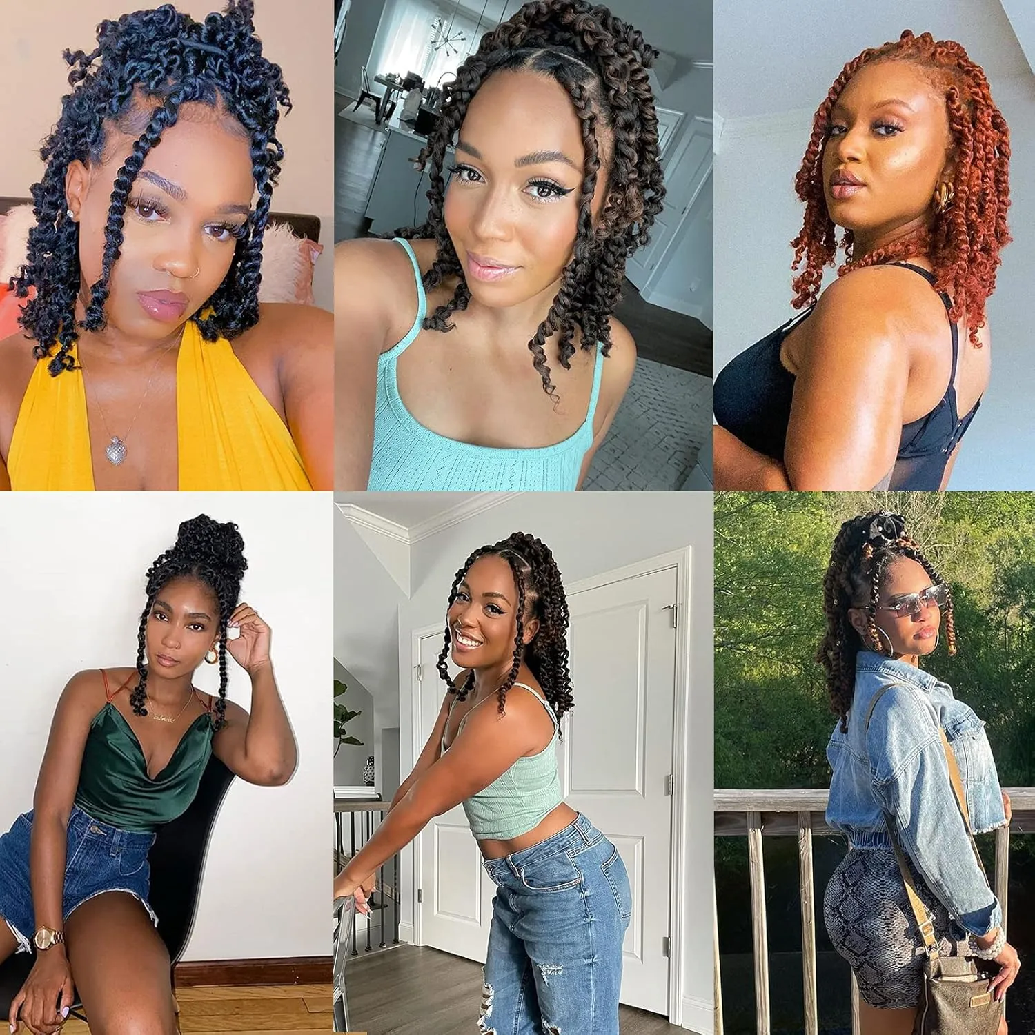Leeven 8 Packs 12 Inch Pre Twisted Passion Twist Crochet Braids Hair Ombre Brown Pre Looped Water Wave Passion Twists With Curly Ends Synthetic Hair Extensions for Black Women (12Strands/Pack #T30)