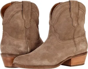 LEHOOR Women Cowboy Western Ankle Boots Pointed toe Low Stacked Heel Cowgirl Booties V Cut Retro Slouch 2 Inch Chunky Block Heel Slip On Short Dress Boots Wide Calf Casual Winter 4-11 M US