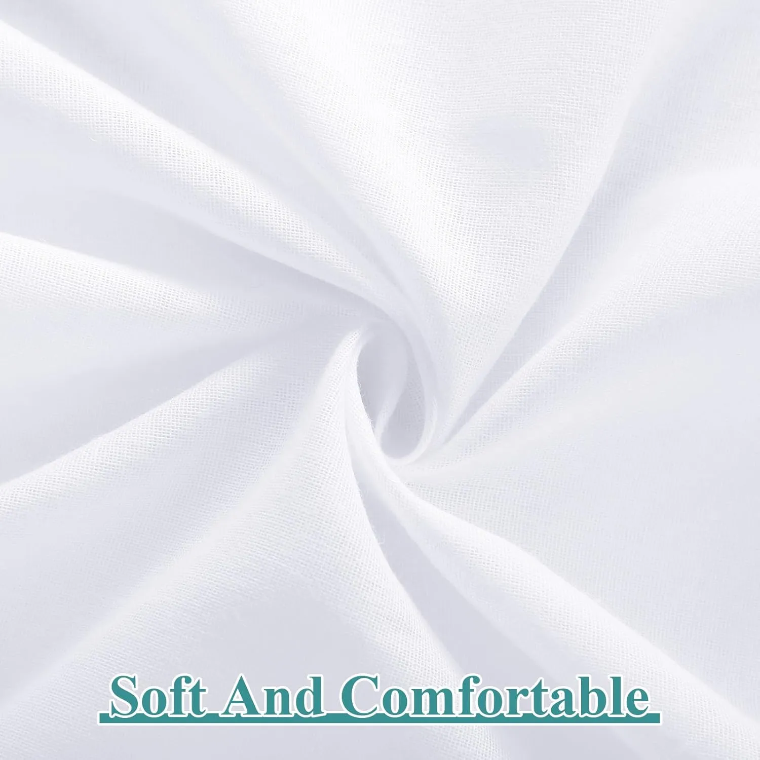 Leinuosen White Handkerchiefs Bulk Men's Handkerchiefs Cotton Classic Hankies Pocket Square Towel White for Tea Party