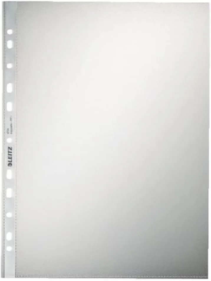 Leitz 4704-00-00 Plastic Pockets A4 / 100 μ Embossed Top Opening PP Pack of 100
