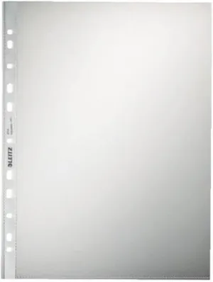 Leitz 4704-00-00 Plastic Pockets A4 / 100 μ Embossed Top Opening PP Pack of 100