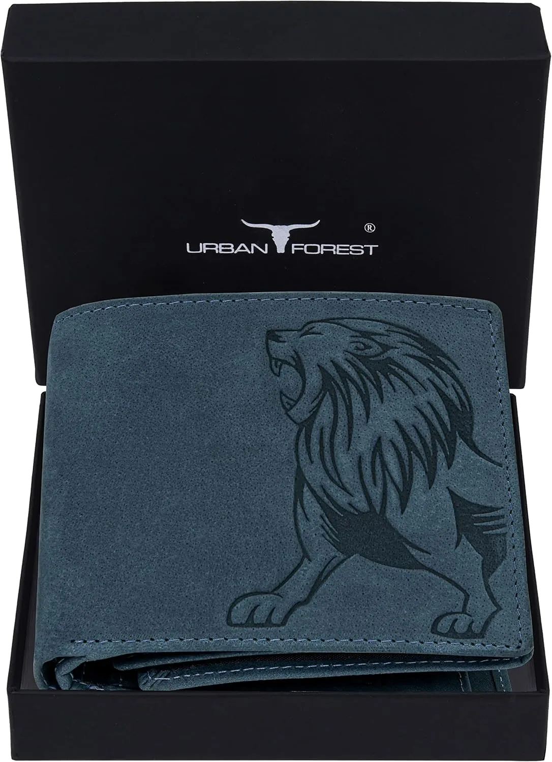 Leo Leather Wallet for Men, Vintage Blue, Vintage