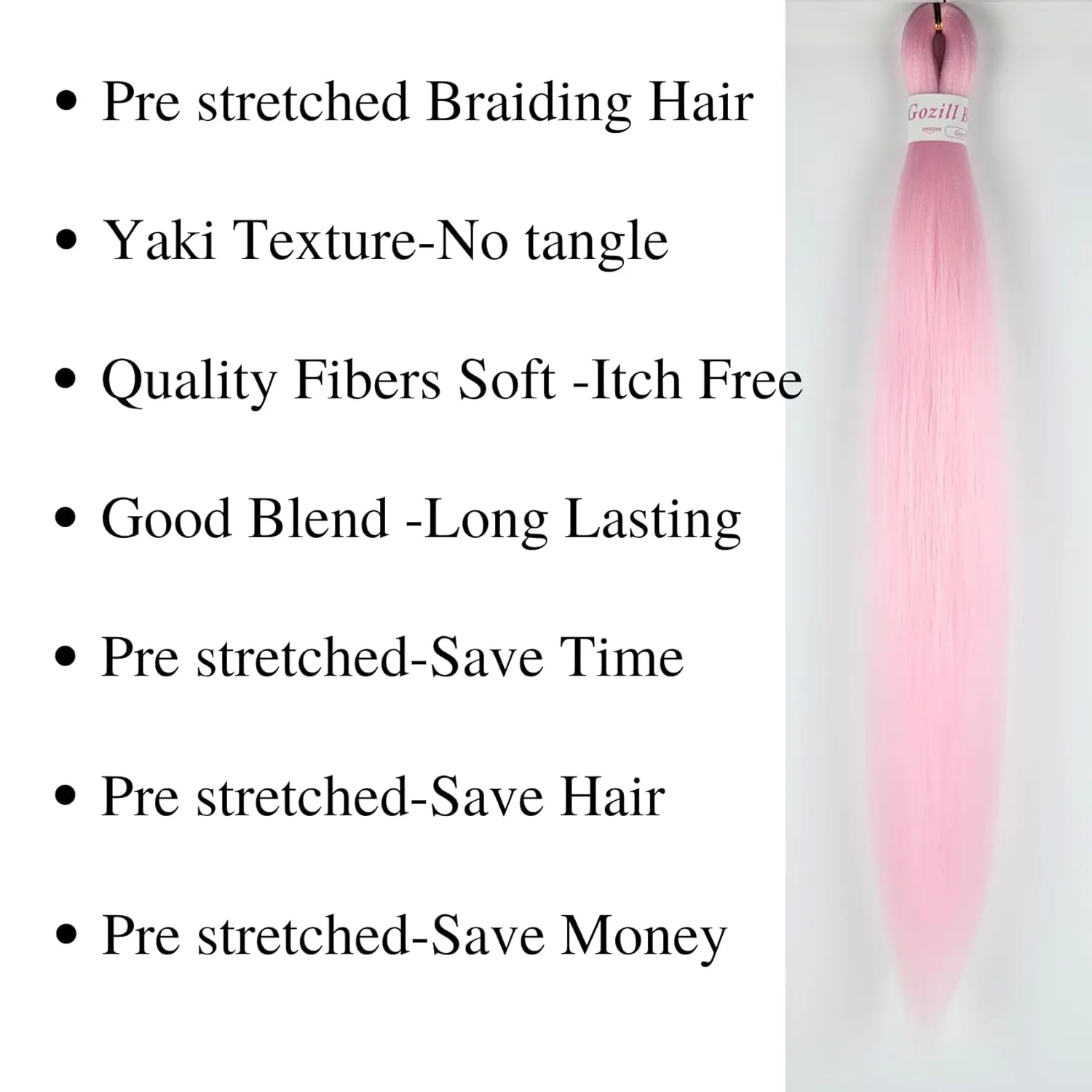 Light Pink Braiding Hair Pre stretched Curly Ocean Wave Crochet Braids Prestretched Braiding Hair Extensions Hypoallergenic Ez Braid Synthetic Knotless Yaki
