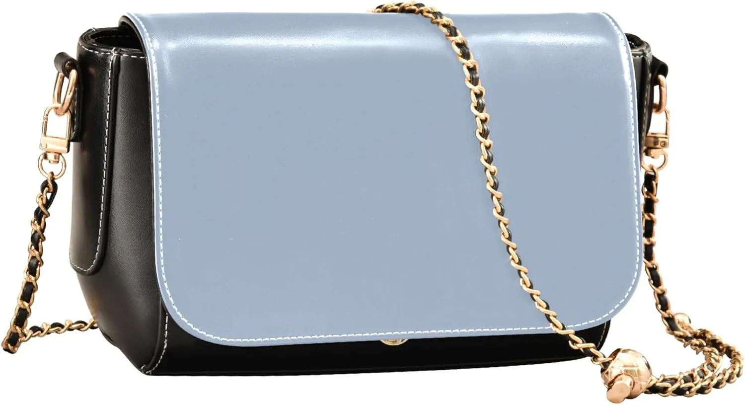 Light Steel Blue Crossbody Bags for Women PU Leather Purse Handbag Light Steel Blue