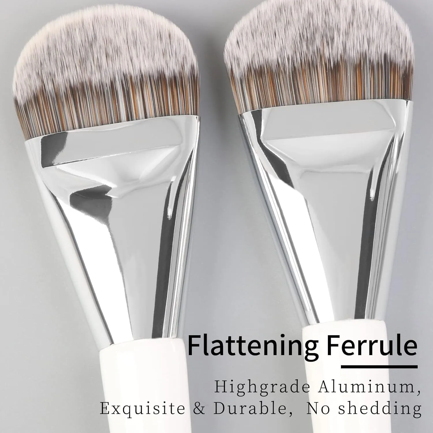 Liquid Foundation Brush, Flat Foundation Brush for Liquid Makeup, Make up Brush for Liquid Foundation, Flat Makeup Brush for Foundation, Makeup Brushes Foundation - White, 820