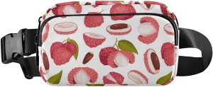 Litchi Fruit Fanny Pack Crossbody Bag for Men Women Belt Bag Bum Bag with Adjustable Strap, Fashion Waist Packs for Travel Running Workout