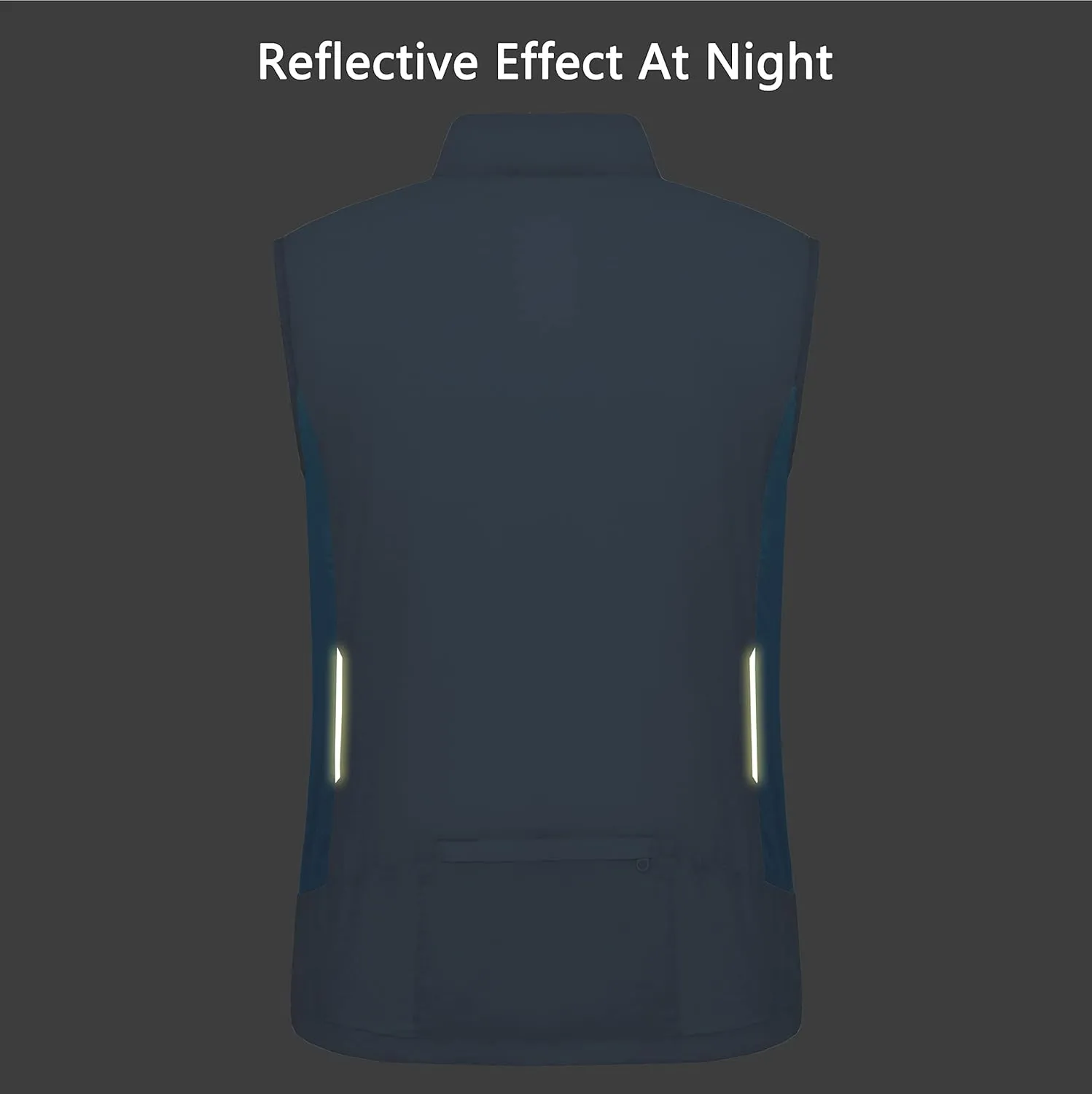 Little Donkey Andy Men's Cycling Vest Reflective Bike Vest, Ultra Lightweight Breathable Windproof Vest for Golf Running