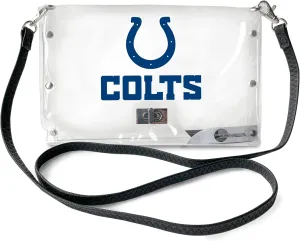 Littlearth NFL Clear Envelope Purse with Black Fashion Strap