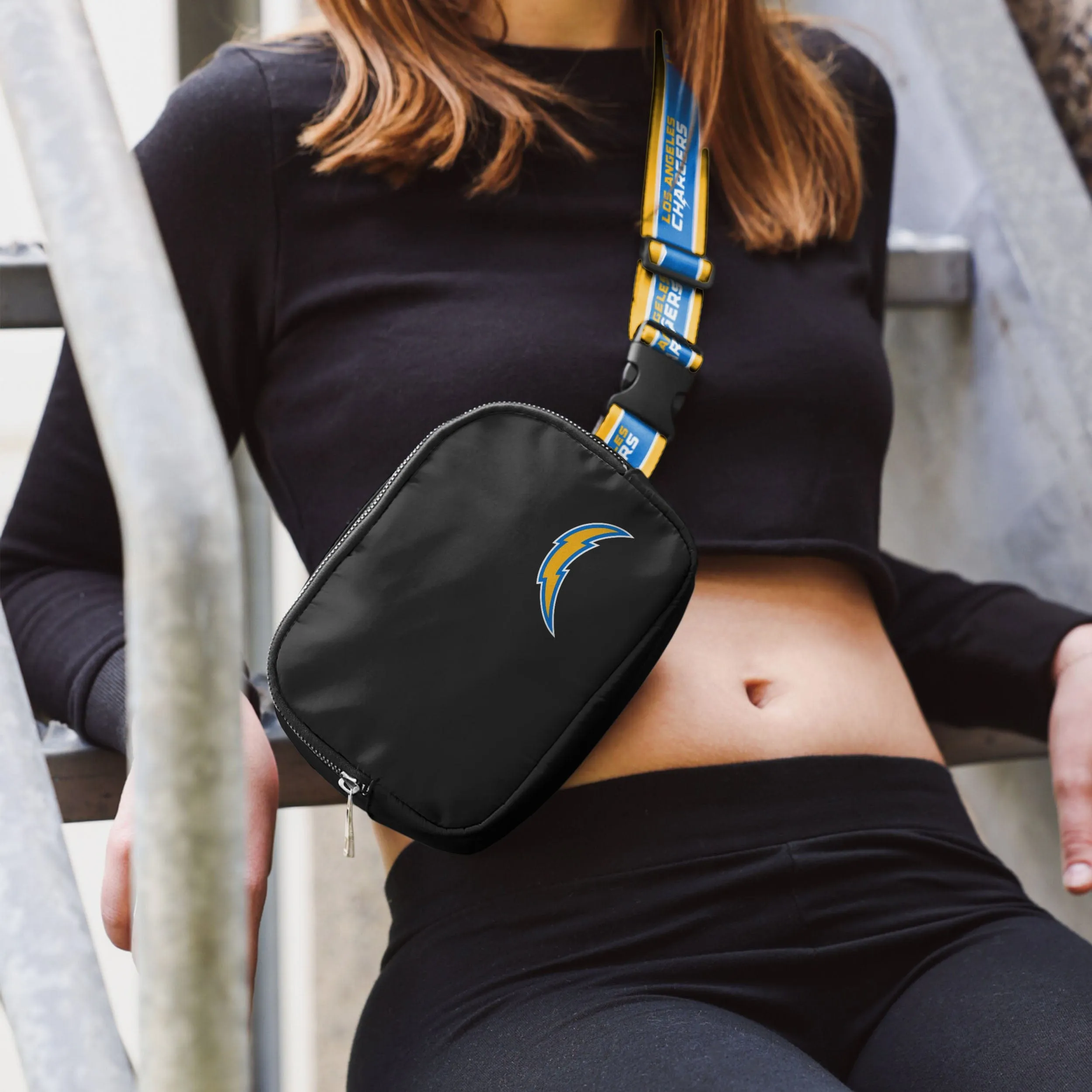Los Angeles Chargers Team Wordmark Crossbody Belt Bag