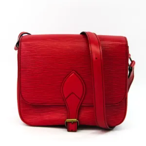 Louis Vuitton Epi Cartouchiere M52247 Women's Shoulder Bag Castilian Red