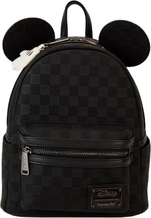 Loungefly Mickey Mouse Checkered Texture Mini Backpack