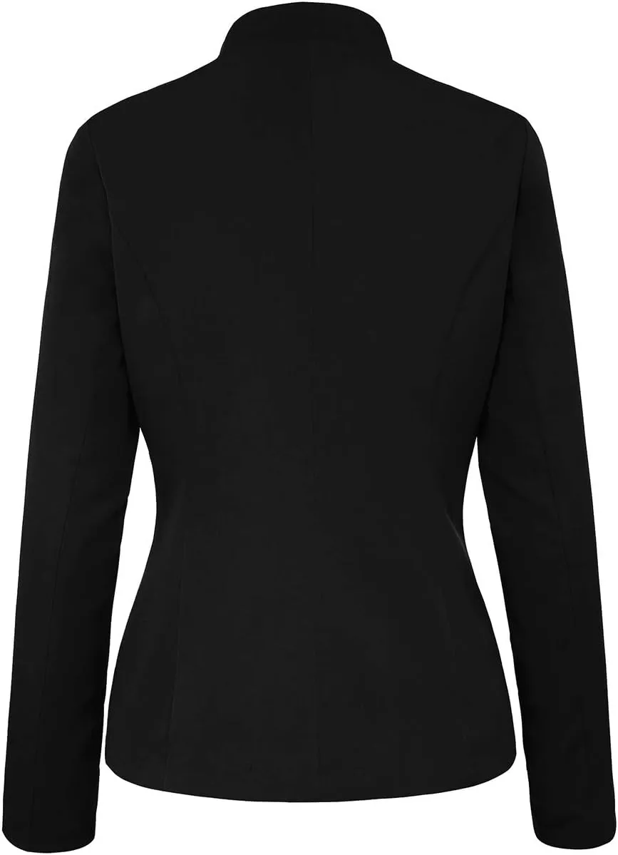 luvamia Women's Open Front Long Sleeves Work Blazer Casual Buttons Jacket Suit
