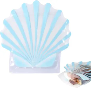 Luvlewen 20pcs Seashell Bags, Hangover Recovery Kit, Seashell Ziplock Stand Up Pouch Bags for Beach Bachelorette Party Favor Supplies