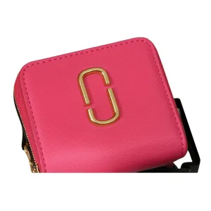 Marc Jacobs The Snapshot Mini Wallet – Hot Pink with Gold Double J Logo