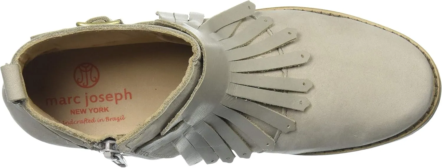 Marc Joseph New York Unisex-Child Leather Made in Brazil Ankle Boot with Kilt Detail Chelsea
