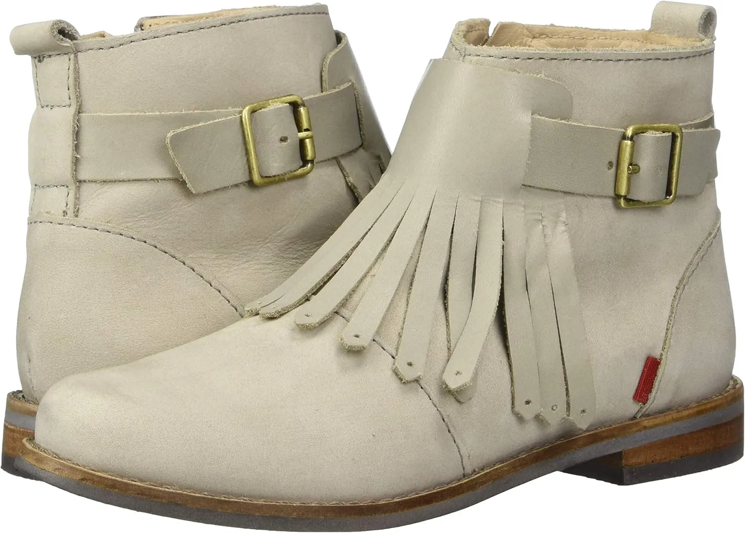 Marc Joseph New York Unisex-Child Leather Made in Brazil Ankle Boot with Kilt Detail Chelsea