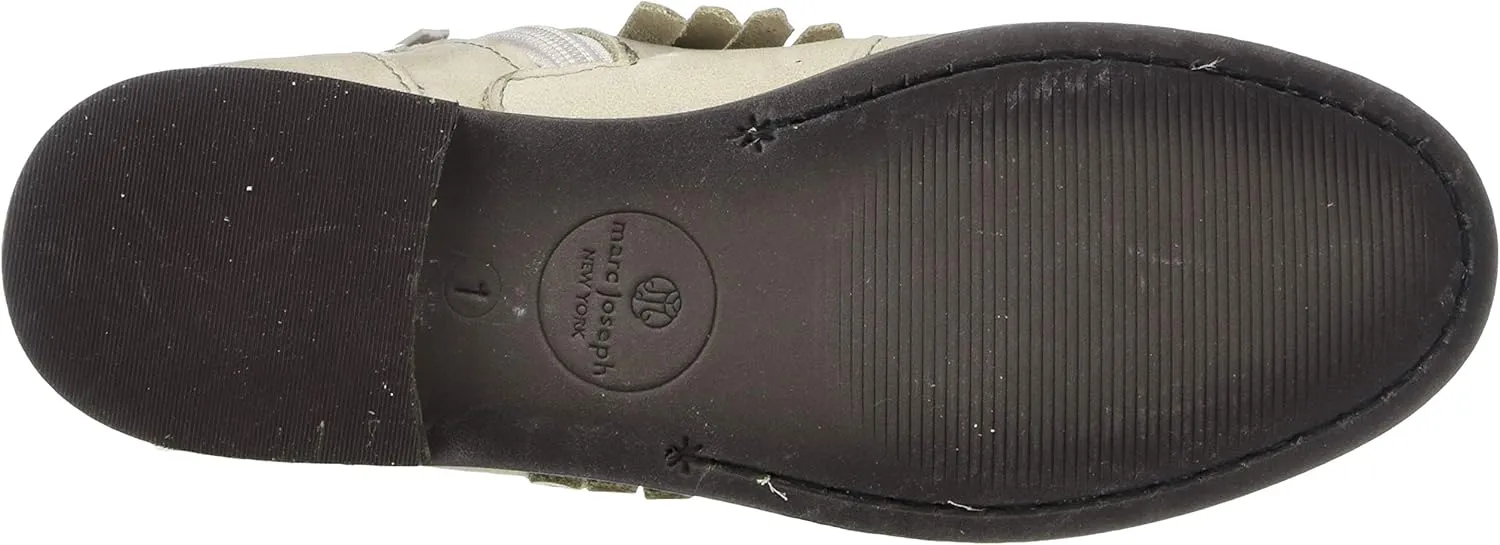 Marc Joseph New York Unisex-Child Leather Made in Brazil Ankle Boot with Kilt Detail Chelsea