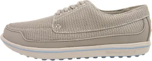 Margaritaville Golf Shoes, The Gimmie, Spikeless Mens Golf Shoe, Golf Footwear with Rubber Toe Guard and Stability Heel Frame, Lace Up Athletic Mens Shoes, Beige/Blue, Men's 8.5