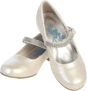 Mary Jane Shoes for Girls Dress Shoes Flower Girl Heels for Church Wedding Easter Christmas Zapatillas para Niñas de Vestir