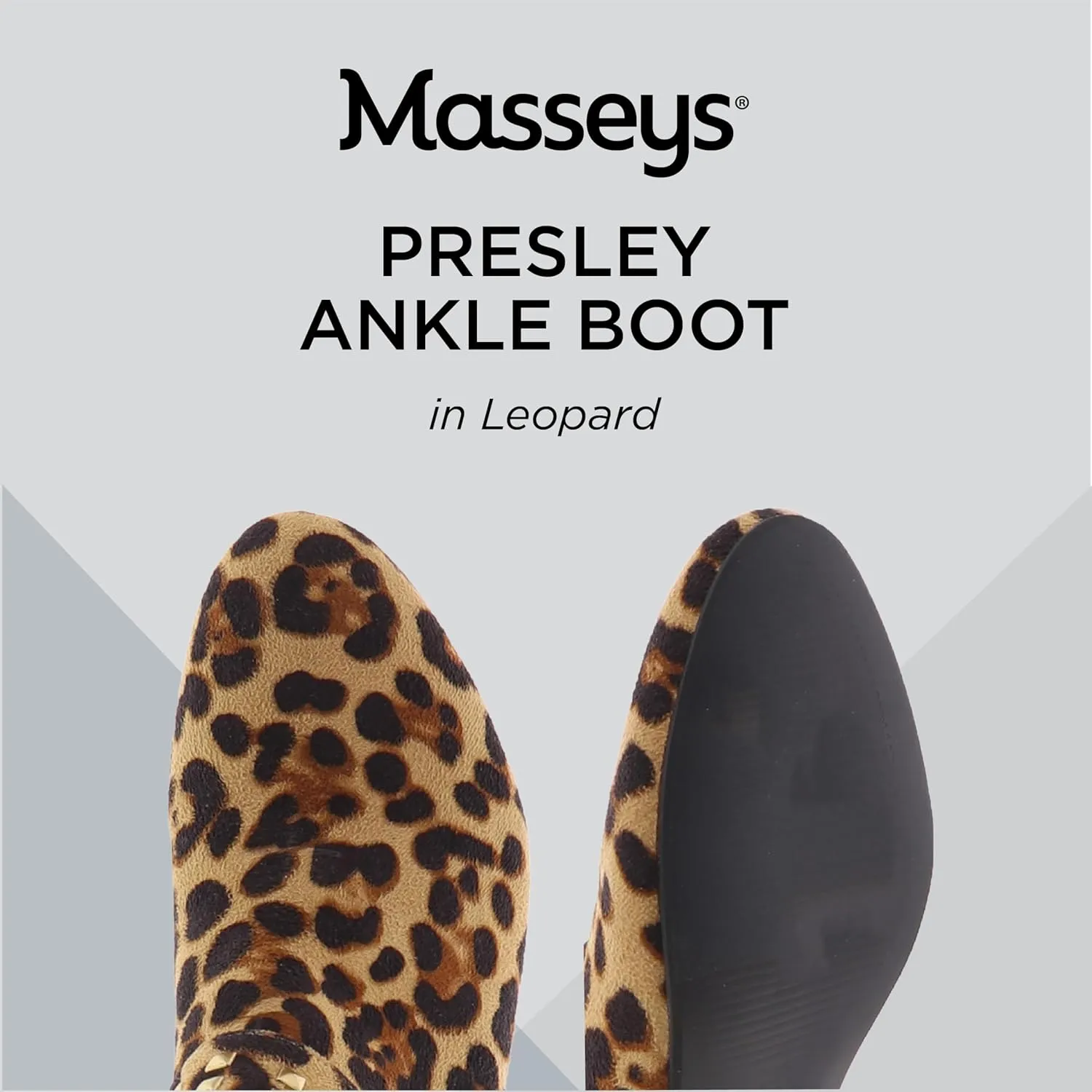 Masseys Women's Presley Studded Low Heel Ankle Boot