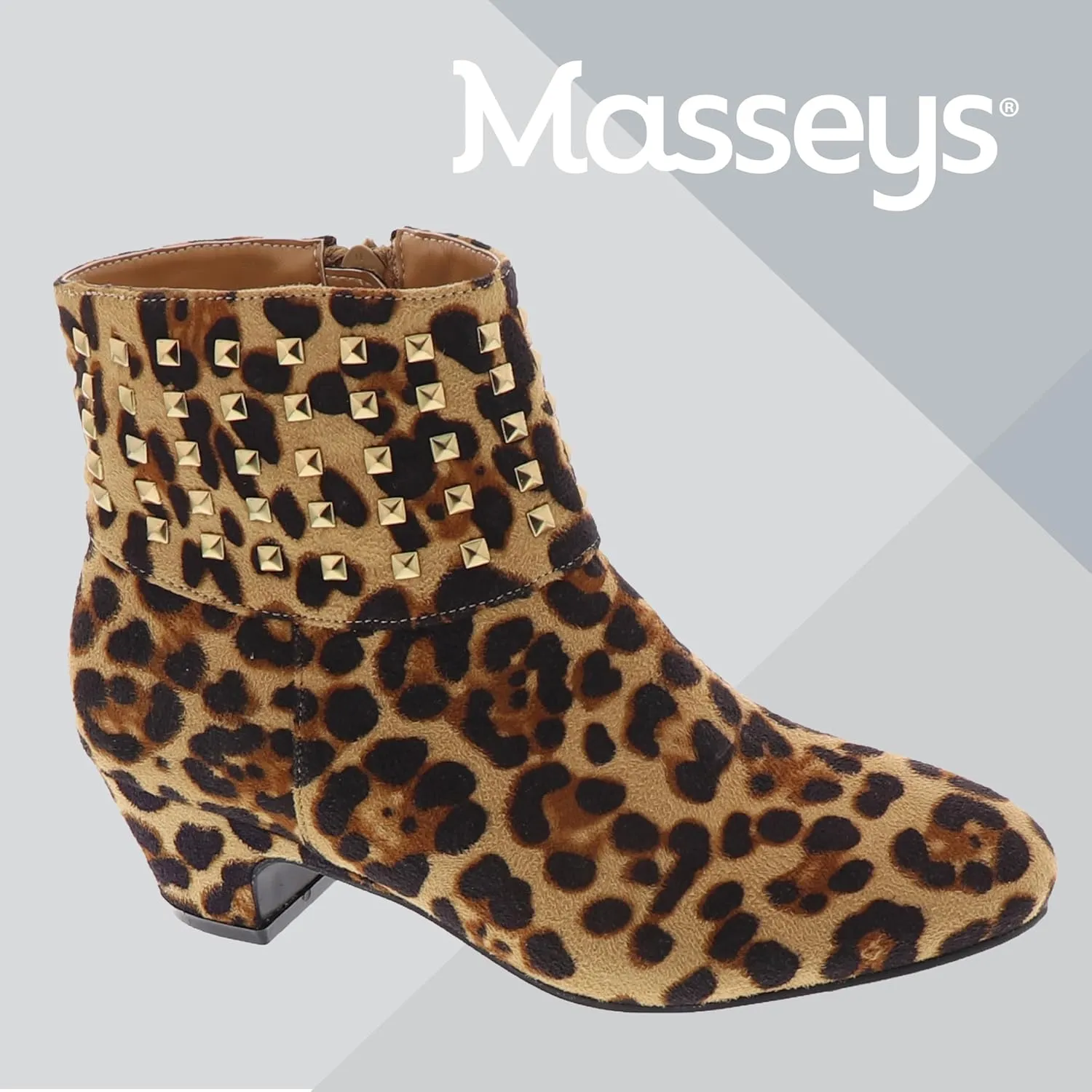 Masseys Women's Presley Studded Low Heel Ankle Boot