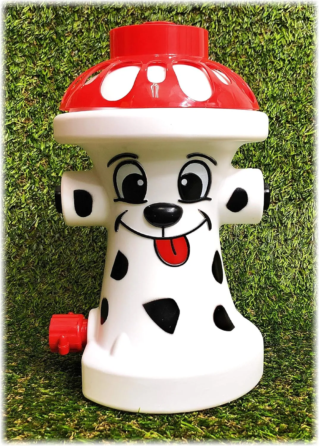 Matty's Toy Stop FIDO The FIRE Dog Hydrant Water Sprinkler for Kids, Attaches to Standard Garden Hose & Sprays Up to 10 Feet High & 16 Feet Wide, Measures 10.75" High