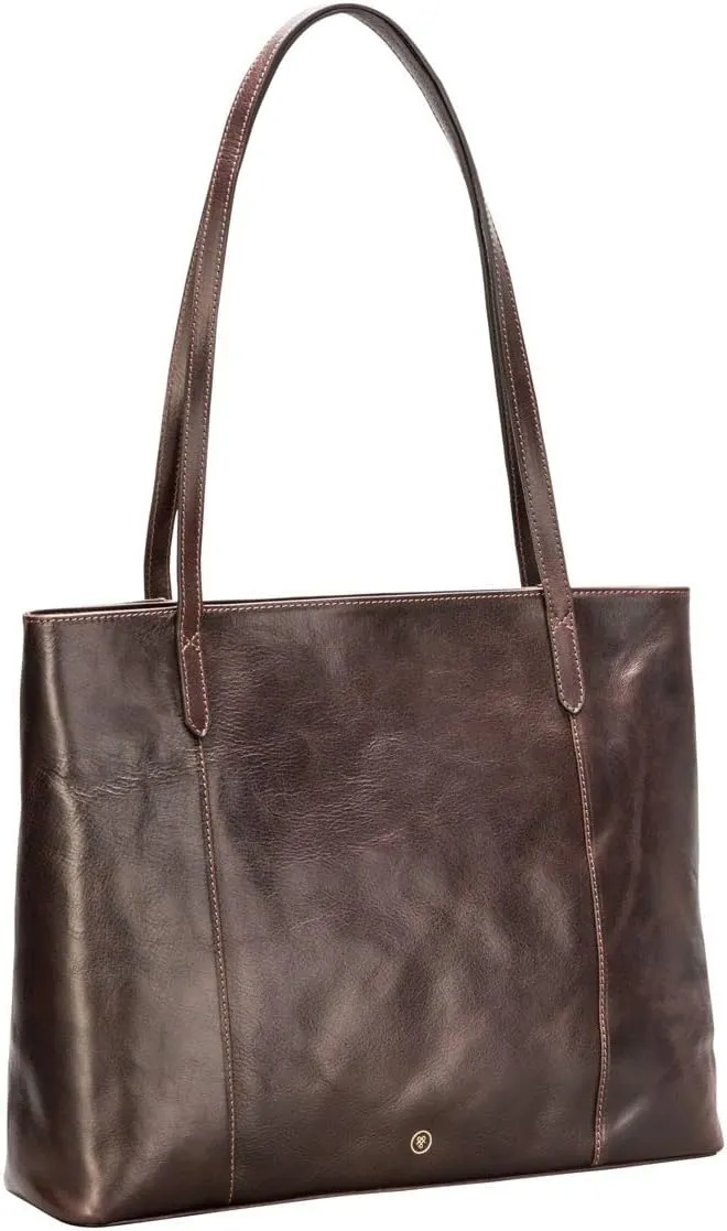 Maxwell Scott - Womens Luxury Leather Classic Shopper Tote Bag Purse - Handmade from Italian Full Grain Hides - The Athenea