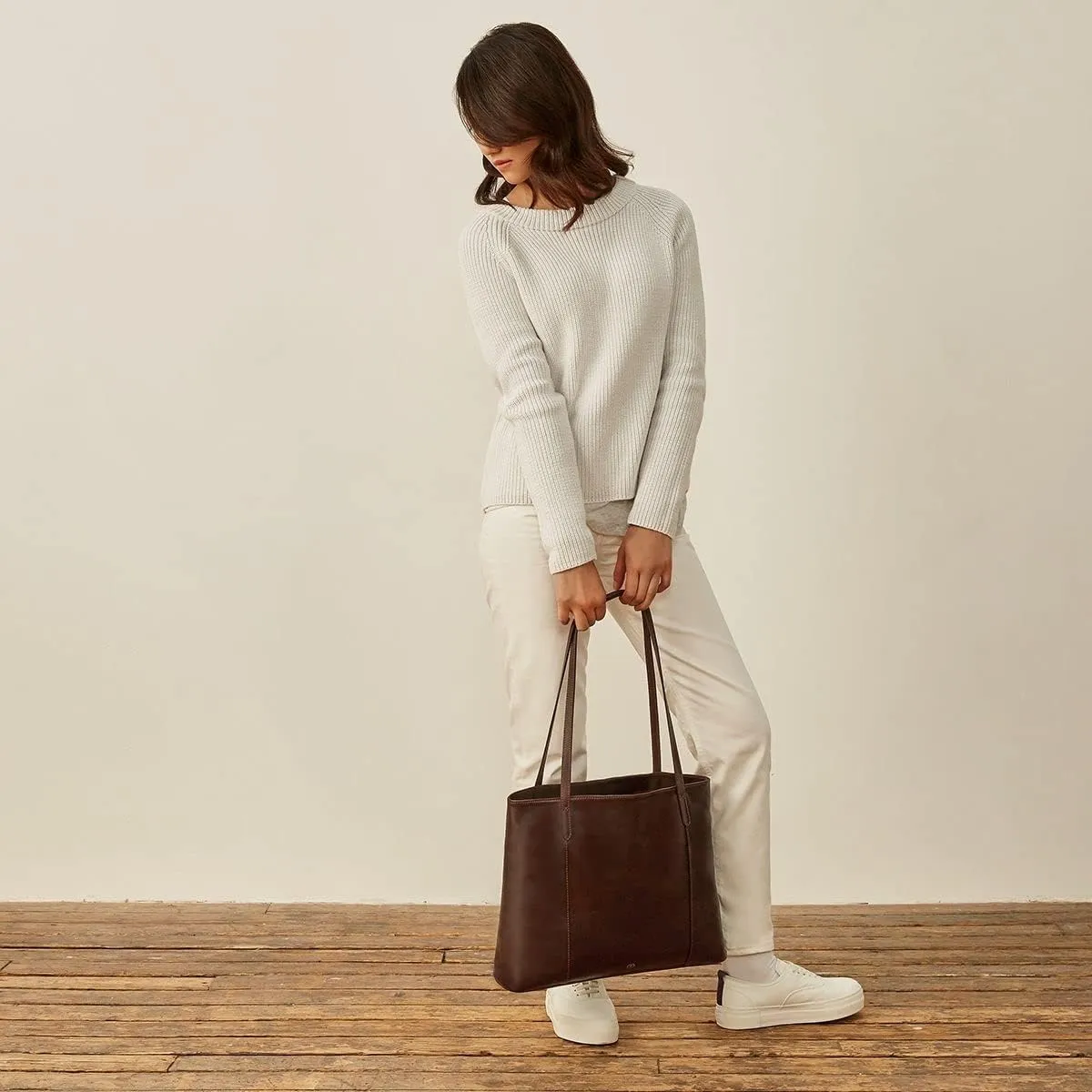 Maxwell Scott - Womens Luxury Leather Classic Shopper Tote Bag Purse - Handmade from Italian Full Grain Hides - The Athenea