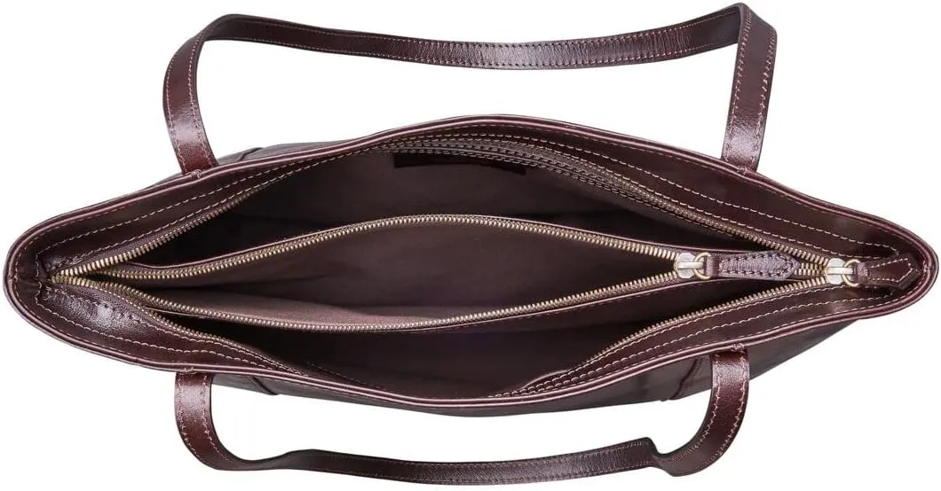 Maxwell Scott - Womens Luxury Leather Classic Shopper Tote Bag Purse - Handmade from Italian Full Grain Hides - The Athenea