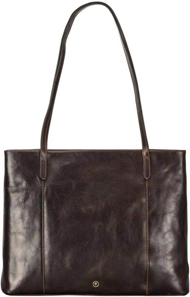 Maxwell Scott - Womens Luxury Leather Classic Shopper Tote Bag Purse - Handmade from Italian Full Grain Hides - The Athenea