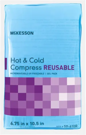 McKesson Cold and Hot Compress Reusable [24 Pack] Gel Ice Hot Packs for Injuries, 6.75 in x 10.5 in