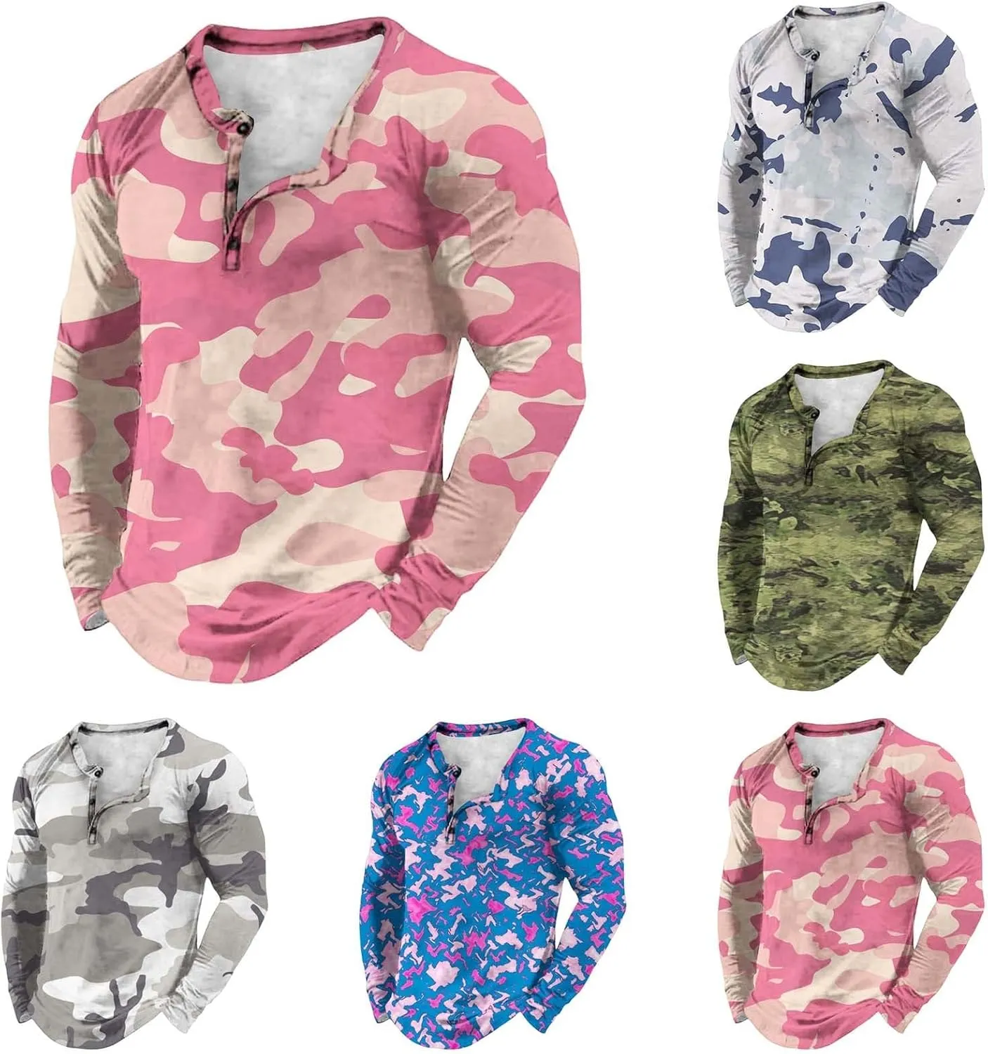 Men Shirts Vintage Hooded Long Sleeve T Shirt Autumn Solid Casual Top Cotton Collared Basic Golf Shirt Flannel Shirt