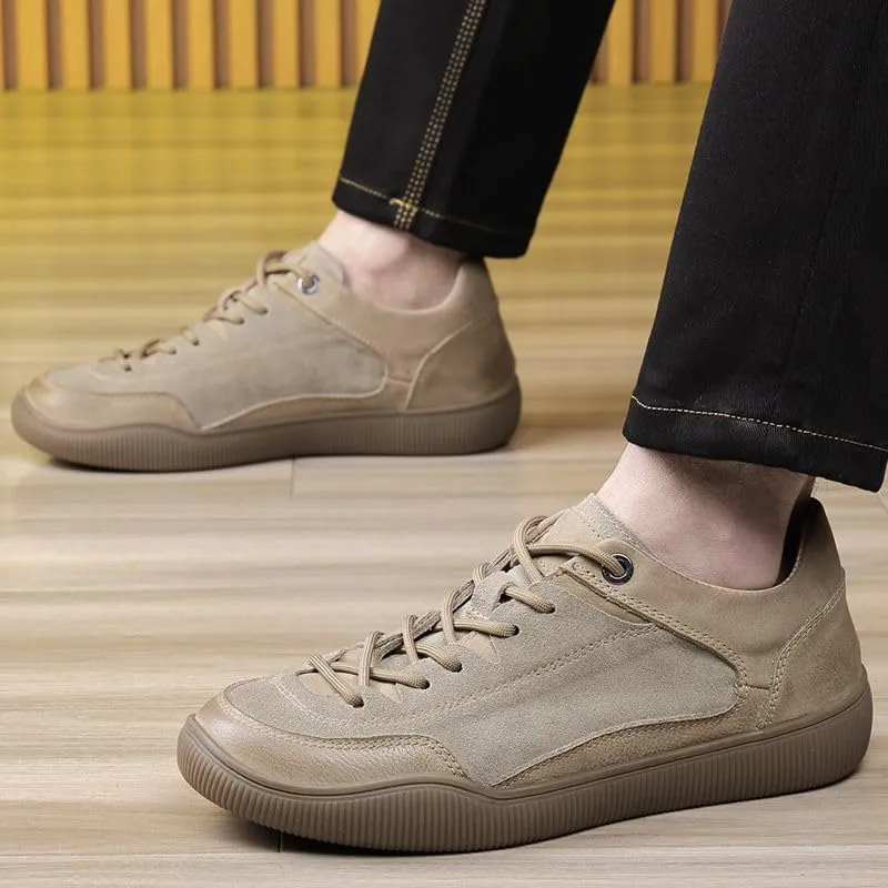Men's Casual Shoes - high-end Matte Leather with Durable Rubber Sole