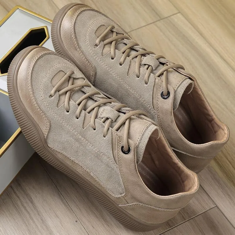Men's Casual Shoes - high-end Matte Leather with Durable Rubber Sole