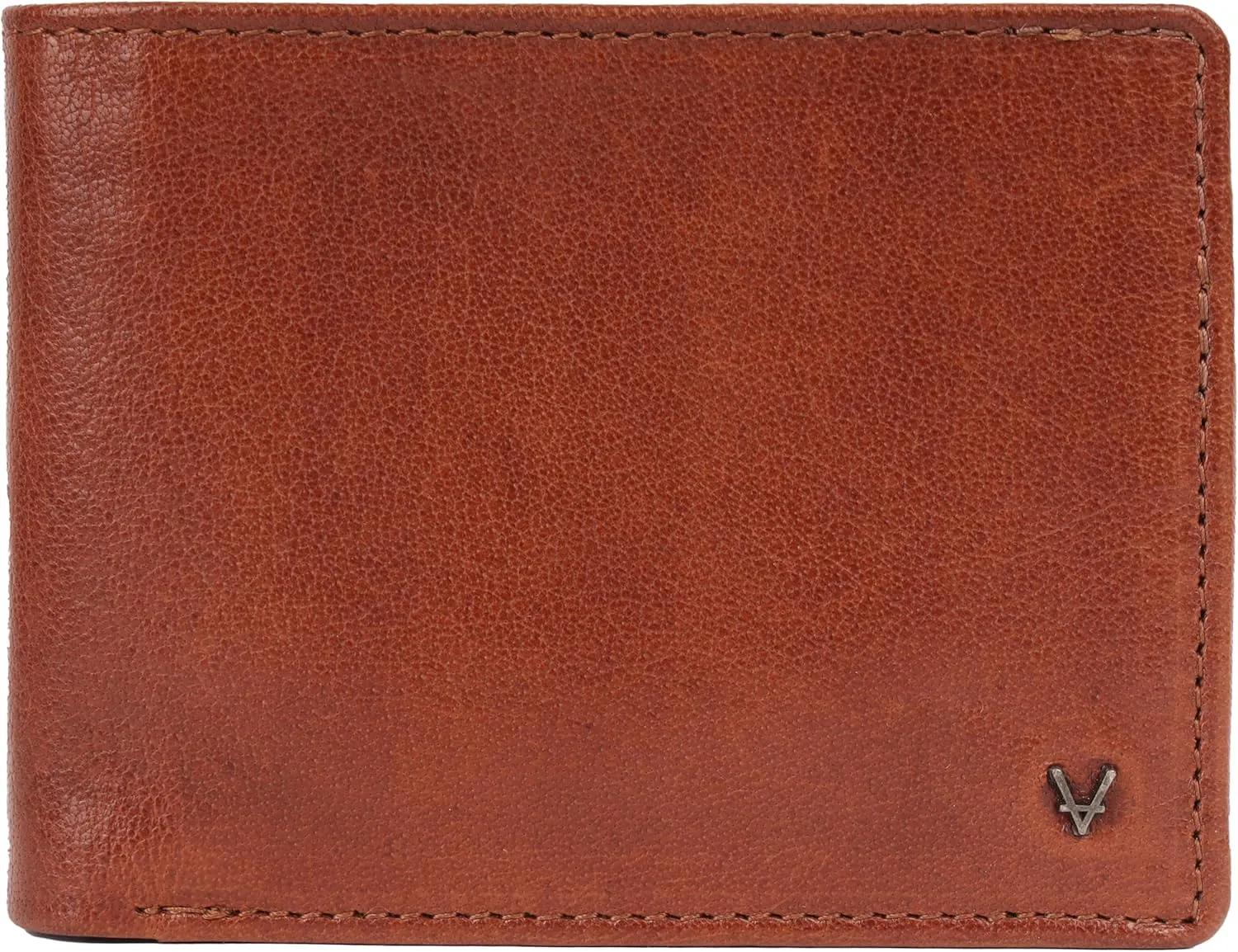 Men's Genuine Italian Leather Bifold Wallet - Sleek & Minimalist, RFID Protected, ID Window Flap, Card Holder, Gift for Him (Tan)