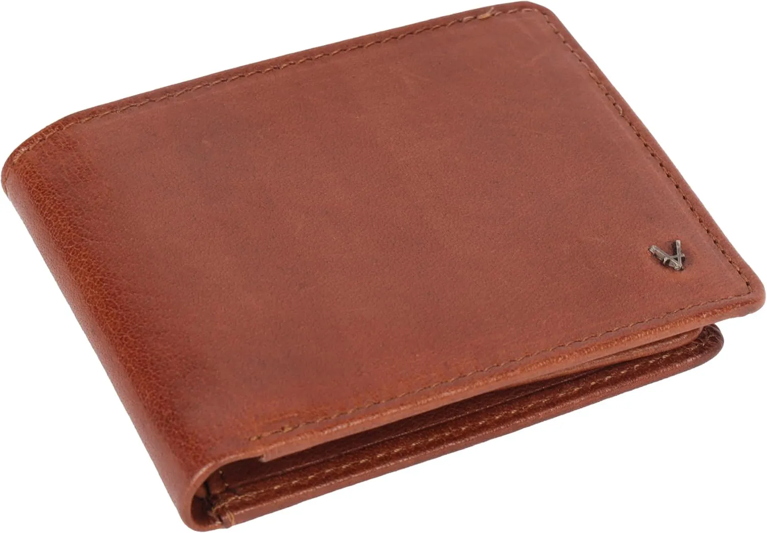 Men's Genuine Italian Leather Bifold Wallet - Sleek & Minimalist, RFID Protected, ID Window Flap, Card Holder, Gift for Him (Tan)