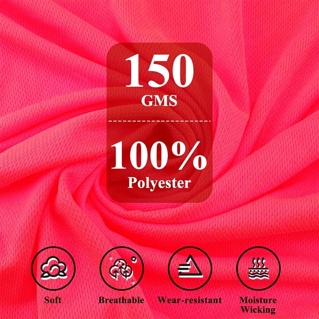 Mens’ High Visibility Safety Short Sleeve T-Shirt with Pocket Moisture Wicking Shirts,Multipack
